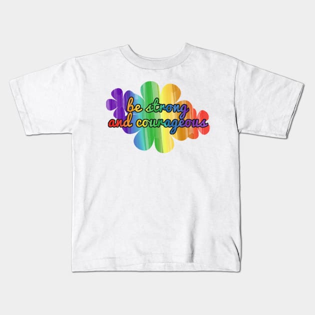 Joshua 1:9 Kids T-Shirt by nochi